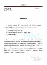 Referencje od Pani M. Szkudlinskiej 